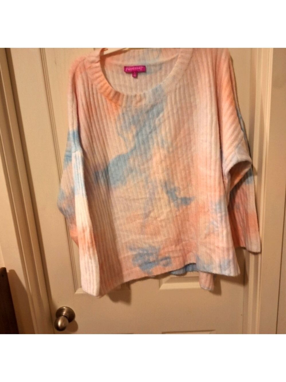 Pink Blue Sweater Womens 1X